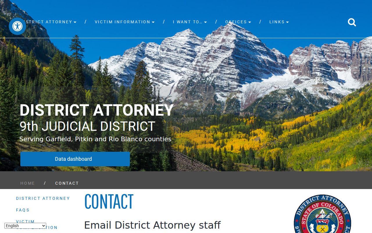 Garfield County arrest records and court charges District Attorney contact page