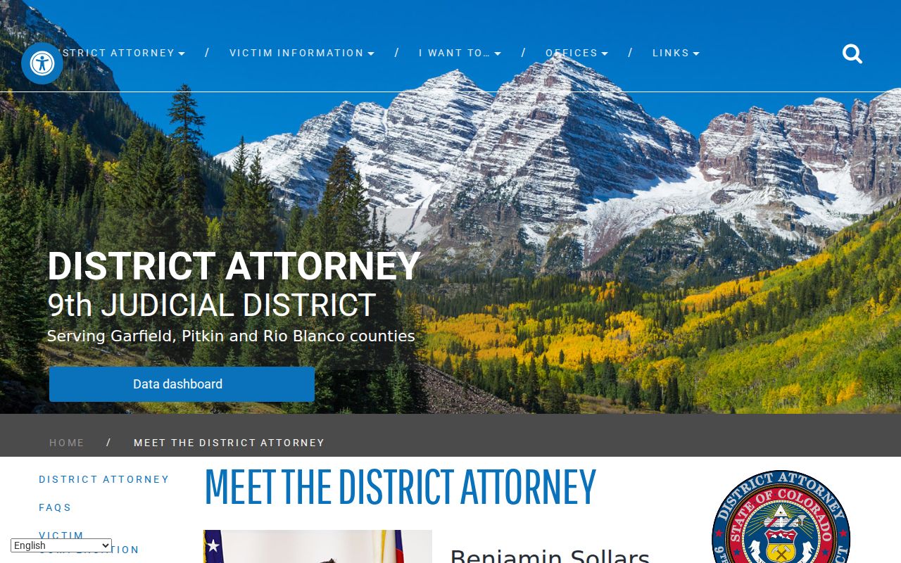Garfield County arrest records District Attorney bio page