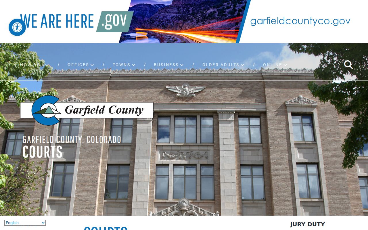 Garfield County court records courthouse information page