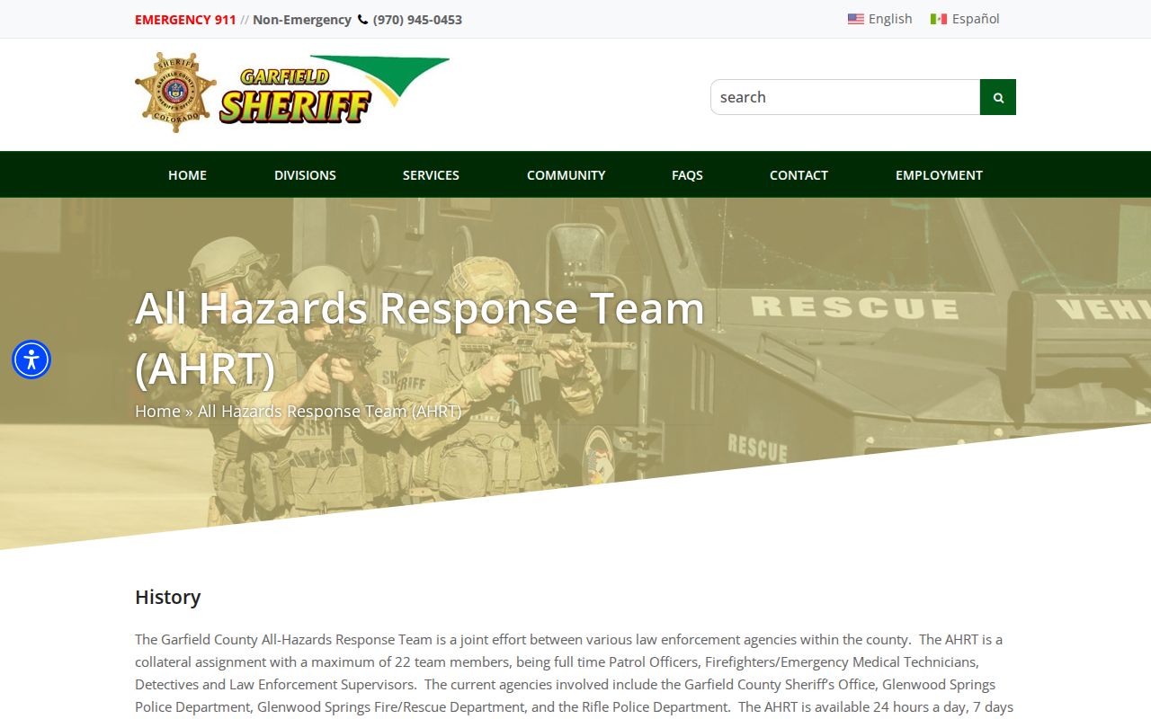Garfield County warrant records AHRT warrant service page