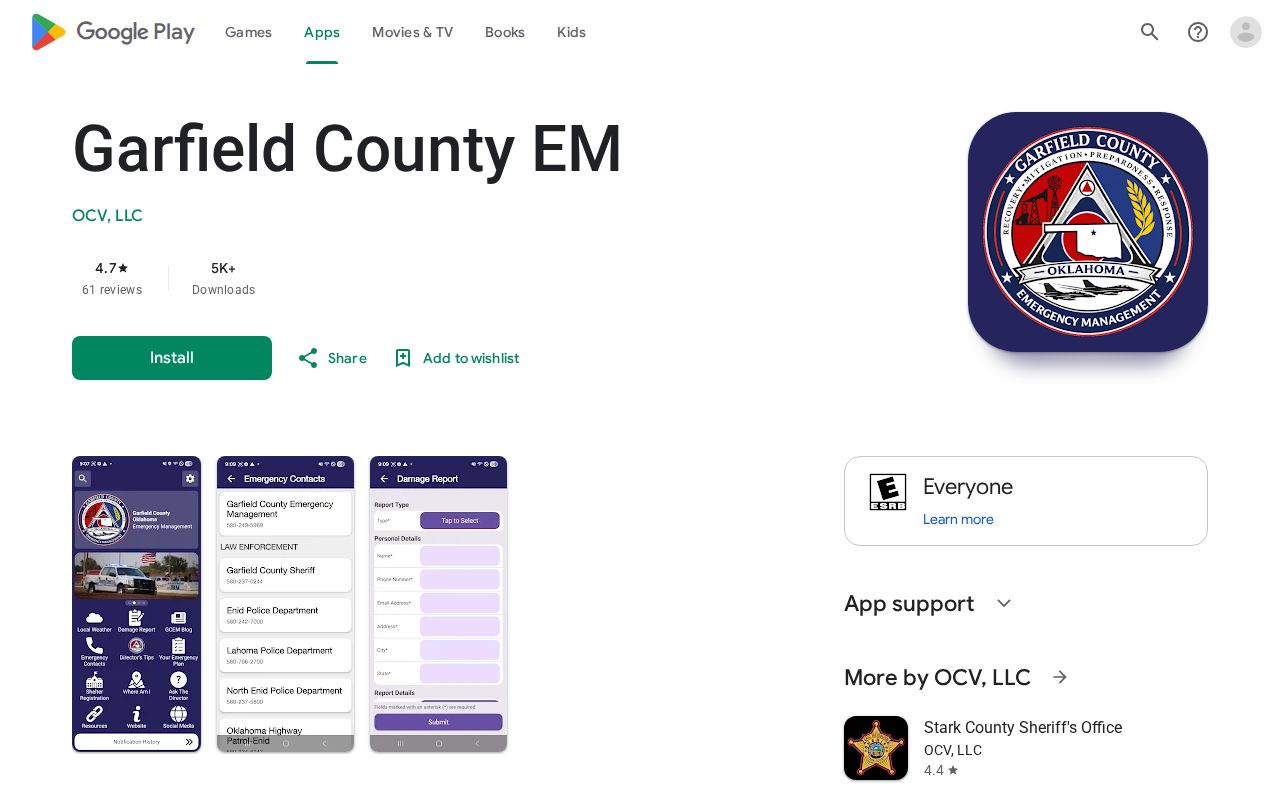 Garfield County warrant records emergency management app